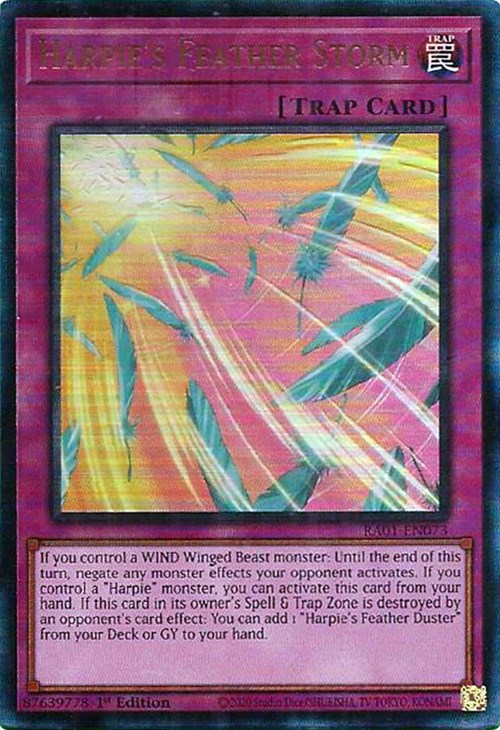 Harpie's Feather Storm [RA01-EN073] Prismatic Ultimate Rare | Enigma On Main
