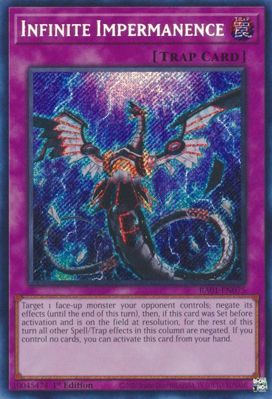 Infinite Impermanence [RA01-EN075] Secret Rare | Enigma On Main