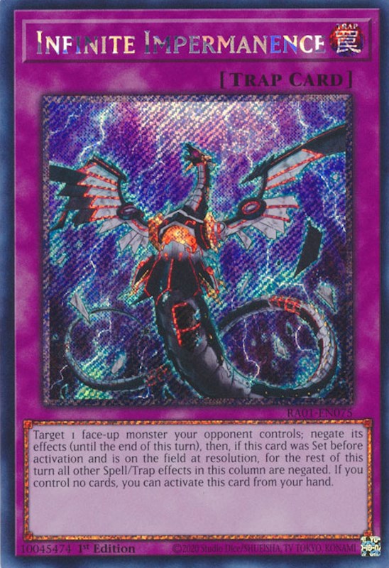 Infinite Impermanence [RA01-EN075] Platinum Secret Rare | Enigma On Main