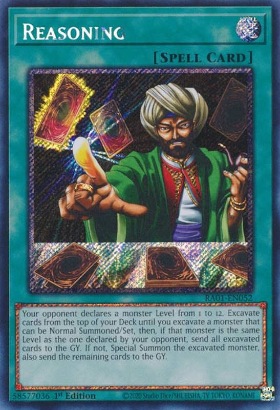 Reasoning [RA01-EN052] Platinum Secret Rare | Enigma On Main