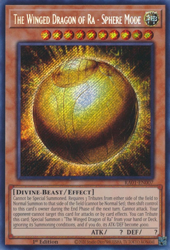 The Winged Dragon of Ra - Sphere Mode [RA01-EN007] Secret Rare | Enigma On Main