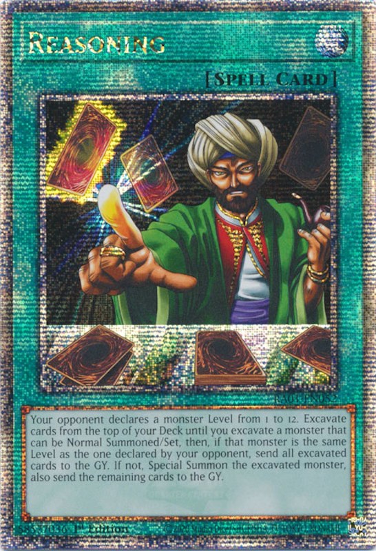 Reasoning [RA01-EN052] Quarter Century Secret Rare | Enigma On Main