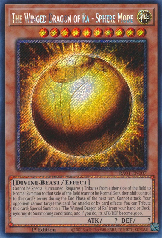 The Winged Dragon of Ra - Sphere Mode [RA01-EN007] Platinum Secret Rare | Enigma On Main