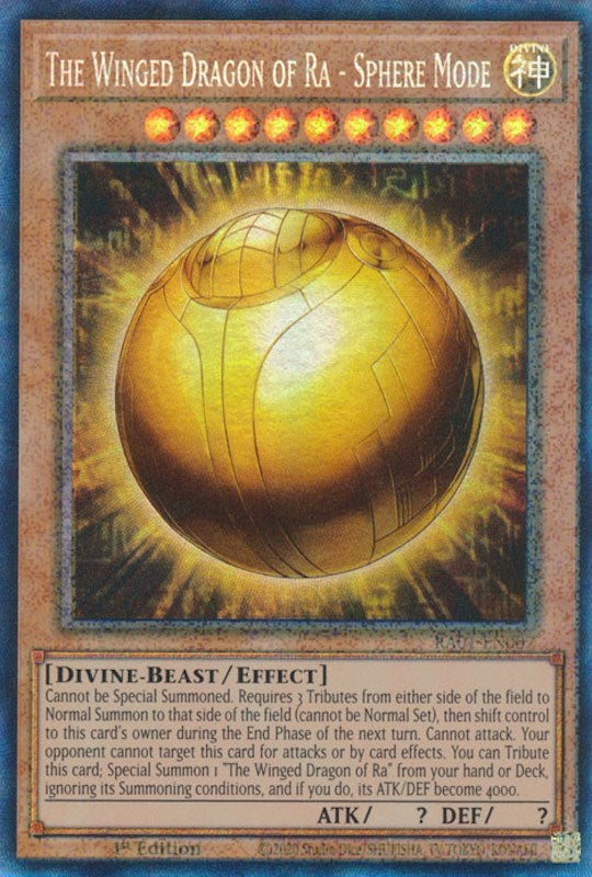 The Winged Dragon of Ra - Sphere Mode [RA01-EN007] Prismatic Collector's Rare | Enigma On Main