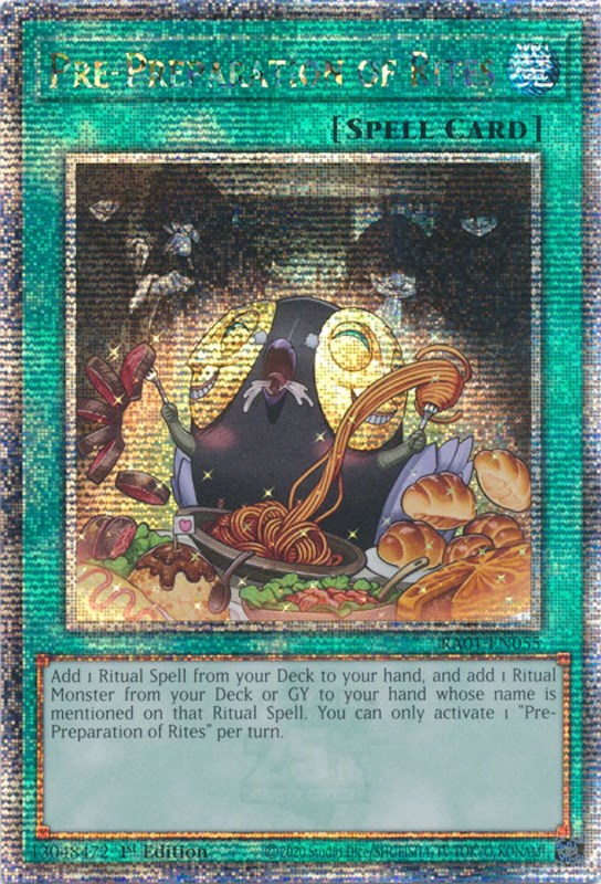 Pre-Preparation of Rites [RA01-EN055] Quarter Century Secret Rare | Enigma On Main