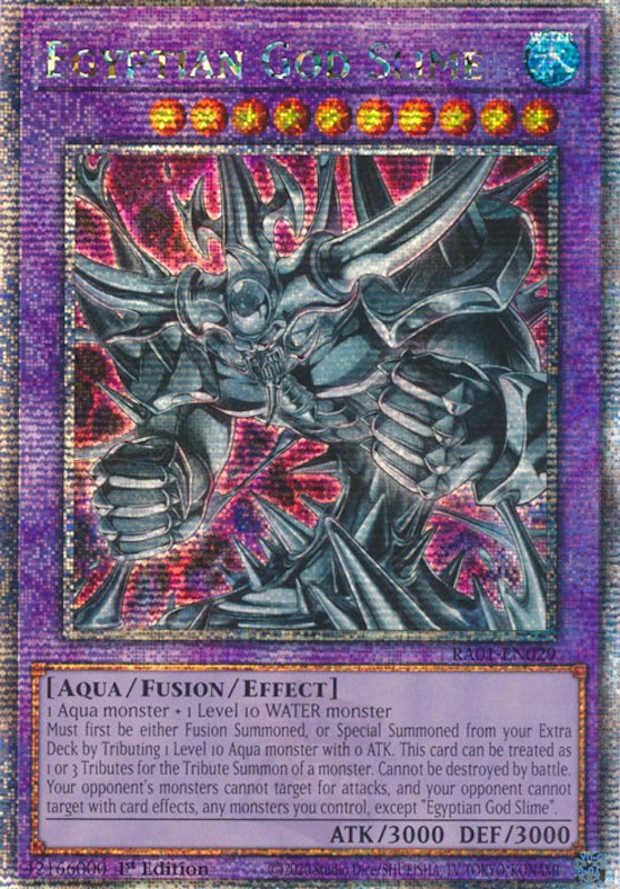 Egyptian God Slime [RA01-EN029] Quarter Century Secret Rare | Enigma On Main