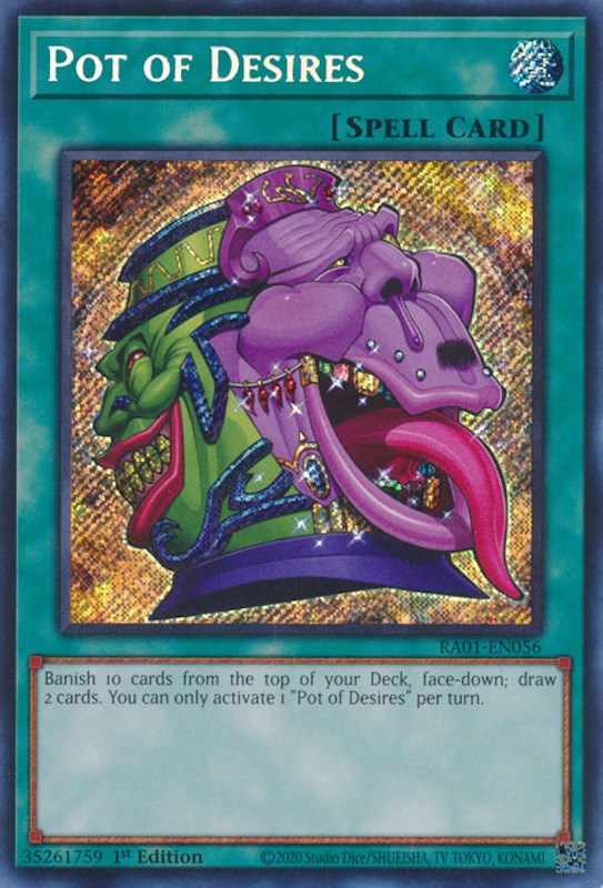 Pot of Desires [RA01-EN056] Secret Rare | Enigma On Main