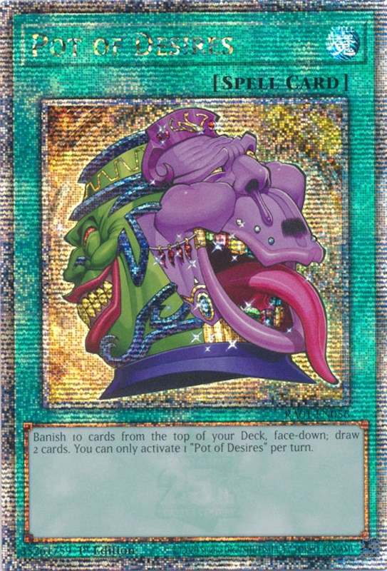 Pot of Desires [RA01-EN056] Quarter Century Secret Rare | Enigma On Main