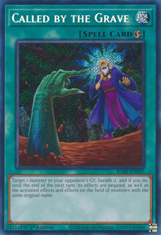 Called by the Grave [RA01-EN057] Secret Rare | Enigma On Main