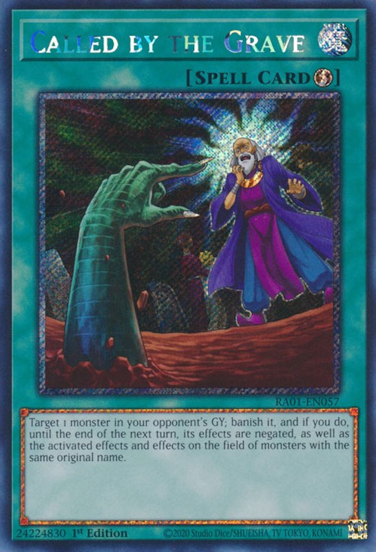 Called by the Grave [RA01-EN057] Platinum Secret Rare | Enigma On Main