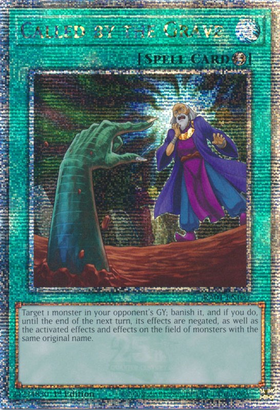 Called by the Grave [RA01-EN057] Quarter Century Secret Rare | Enigma On Main