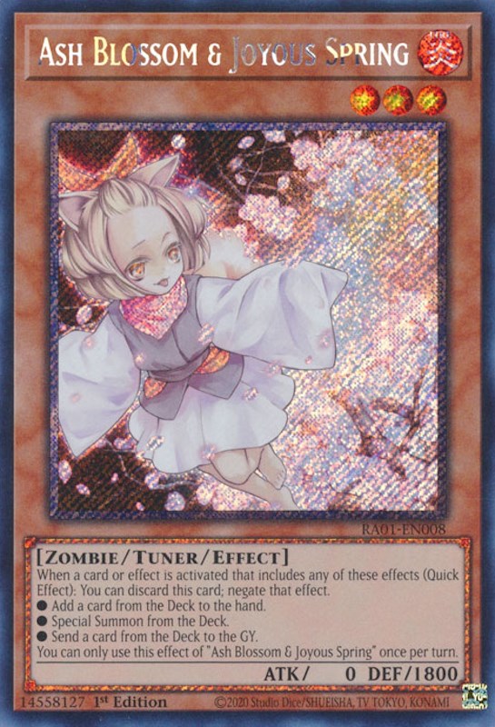 Ash Blossom & Joyous Spring [RA01-EN008] Platinum Secret Rare | Enigma On Main