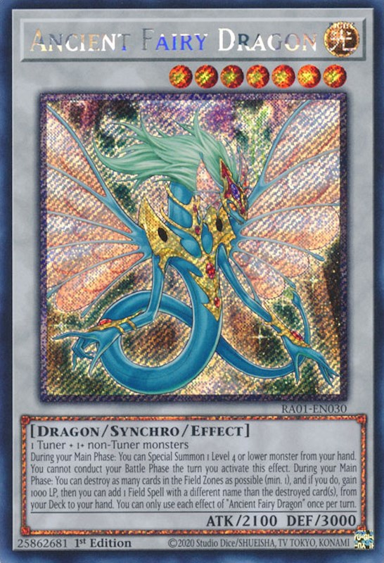 Ancient Fairy Dragon [RA01-EN030] Platinum Secret Rare | Enigma On Main