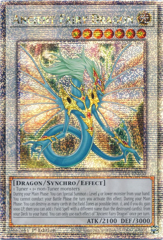 Ancient Fairy Dragon [RA01-EN030] Quarter Century Secret Rare | Enigma On Main