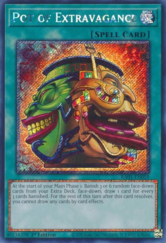 Pot of Extravagance [RA01-EN059] Platinum Secret Rare | Enigma On Main