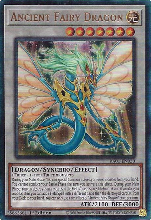 Ancient Fairy Dragon [RA01-EN030] Prismatic Ultimate Rare | Enigma On Main