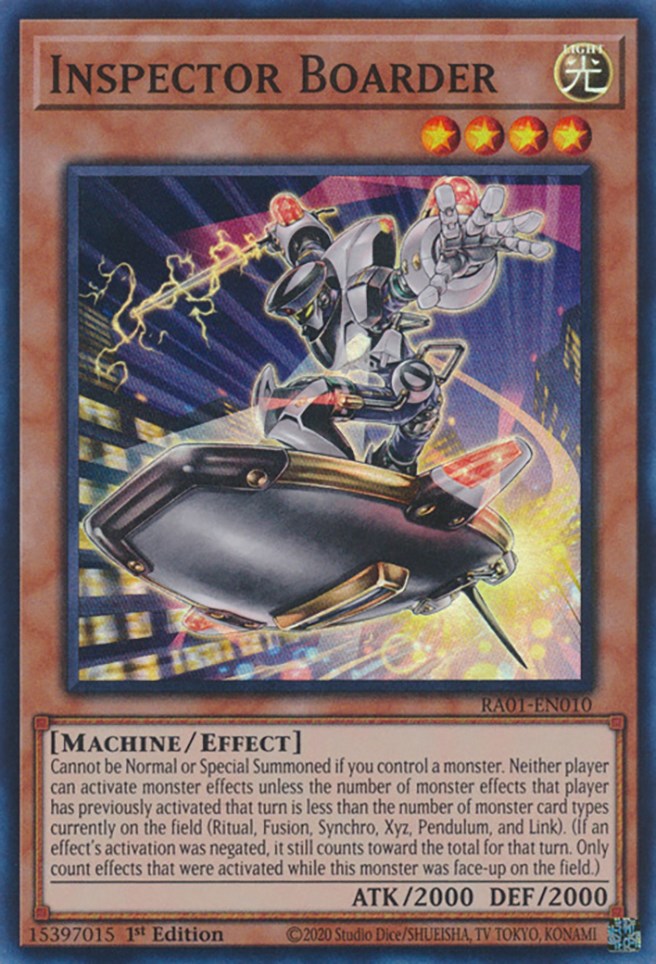 Inspector Boarder [RA01-EN010] Super Rare | Enigma On Main