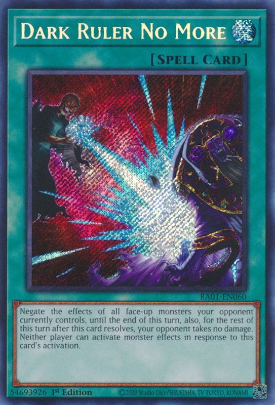 Dark Ruler No More [RA01-EN060] Secret Rare | Enigma On Main