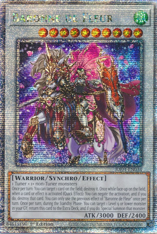 Baronne de Fleur [RA01-EN034] Quarter Century Secret Rare | Enigma On Main