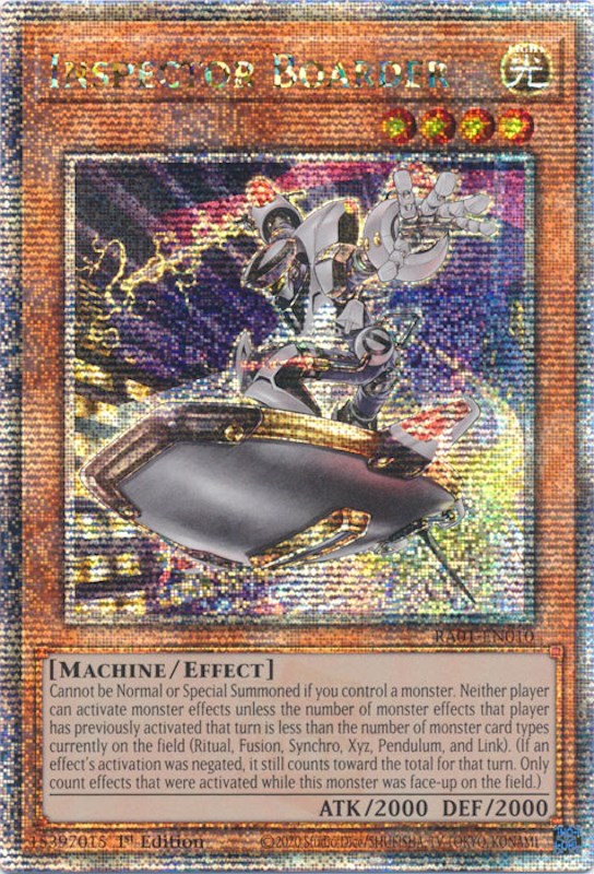 Inspector Boarder [RA01-EN010] Quarter Century Secret Rare | Enigma On Main