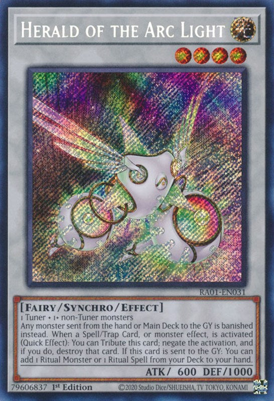 Herald of the Arc Light [RA01-EN031] Secret Rare | Enigma On Main