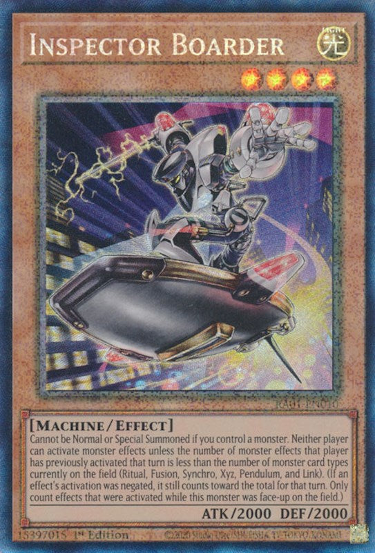 Inspector Boarder [RA01-EN010] Prismatic Collector's Rare | Enigma On Main