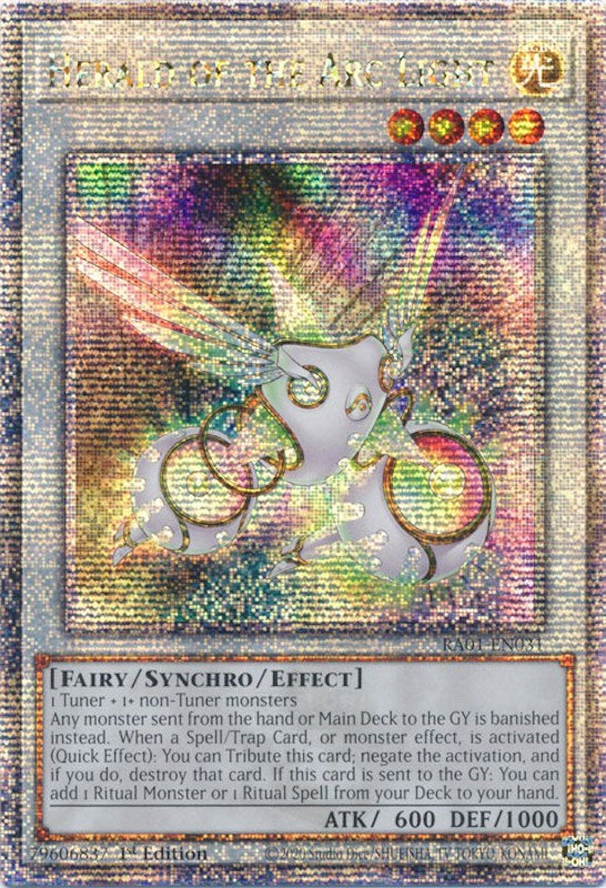 Herald of the Arc Light [RA01-EN031] Quarter Century Secret Rare | Enigma On Main