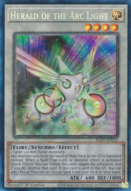 Herald of the Arc Light [RA01-EN031] Prismatic Collector's Rare | Enigma On Main