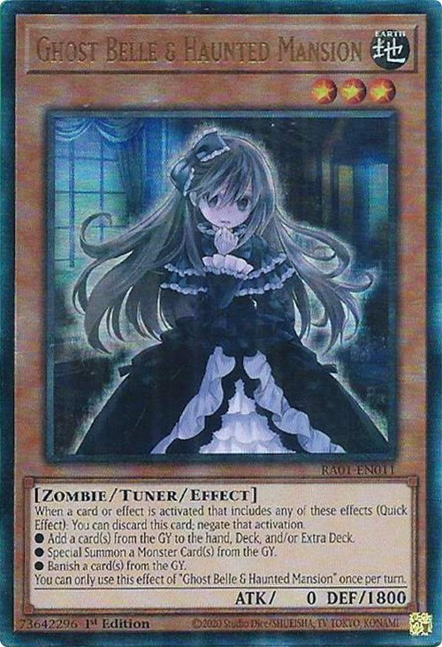 Ghost Belle & Haunted Mansion [RA01-EN011] Prismatic Ultimate Rare | Enigma On Main