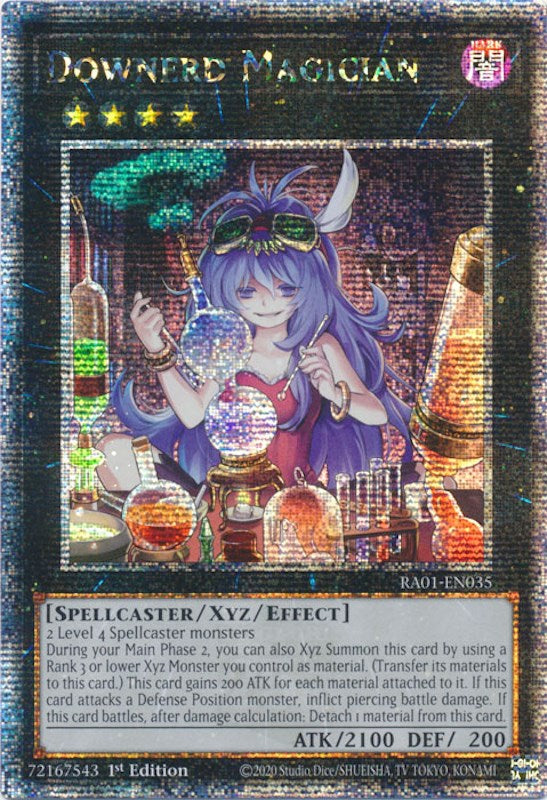 Downerd Magician [RA01-EN035] Quarter Century Secret Rare | Enigma On Main