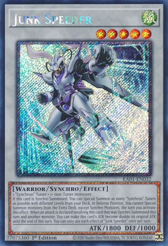 Junk Speeder [RA01-EN032] Platinum Secret Rare | Enigma On Main