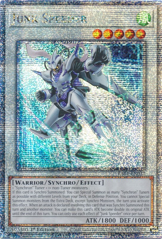 Junk Speeder [RA01-EN032] Quarter Century Secret Rare | Enigma On Main