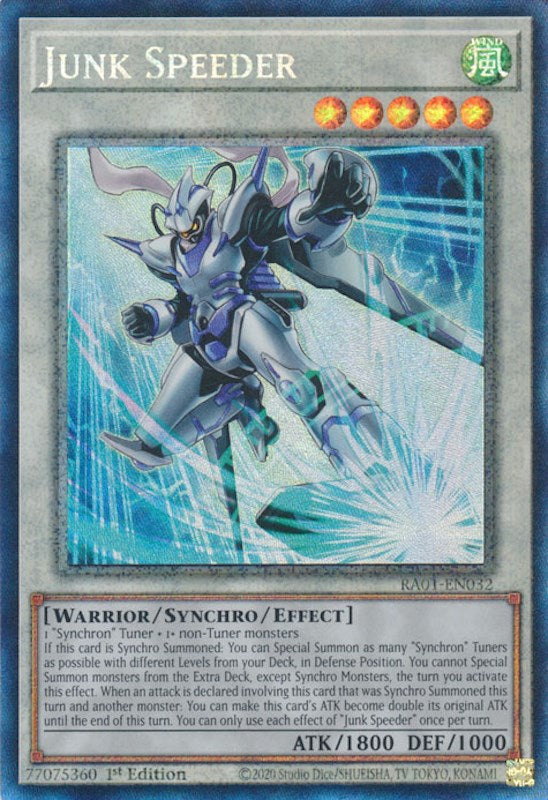 Junk Speeder [RA01-EN032] Prismatic Collector's Rare | Enigma On Main