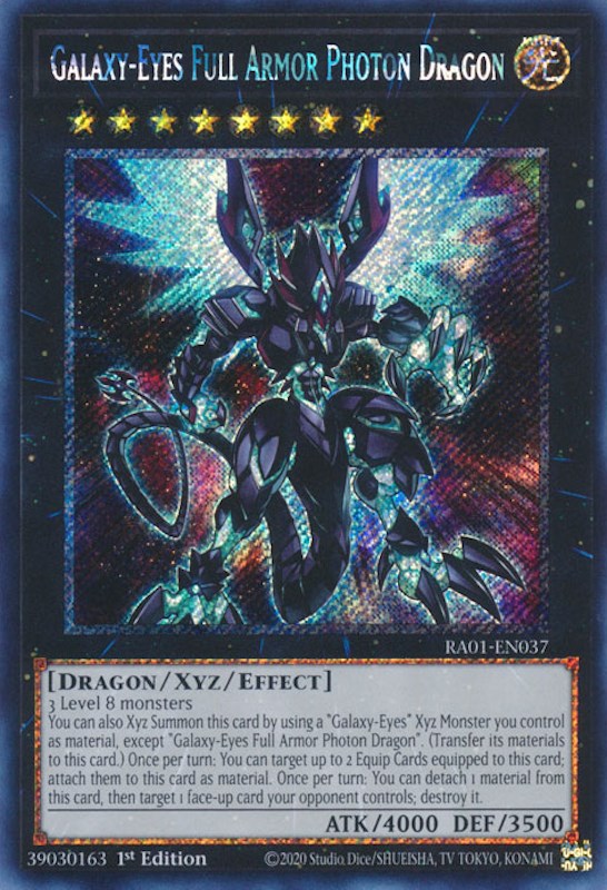 Galaxy-Eyes Full Armor Photon Dragon [RA01-EN037] Platinum Secret Rare | Enigma On Main