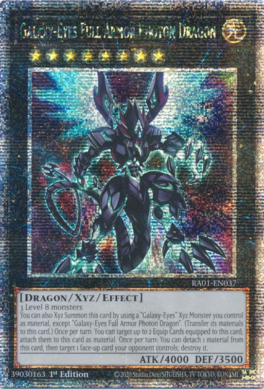 Galaxy-Eyes Full Armor Photon Dragon [RA01-EN037] Quarter Century Secret Rare | Enigma On Main