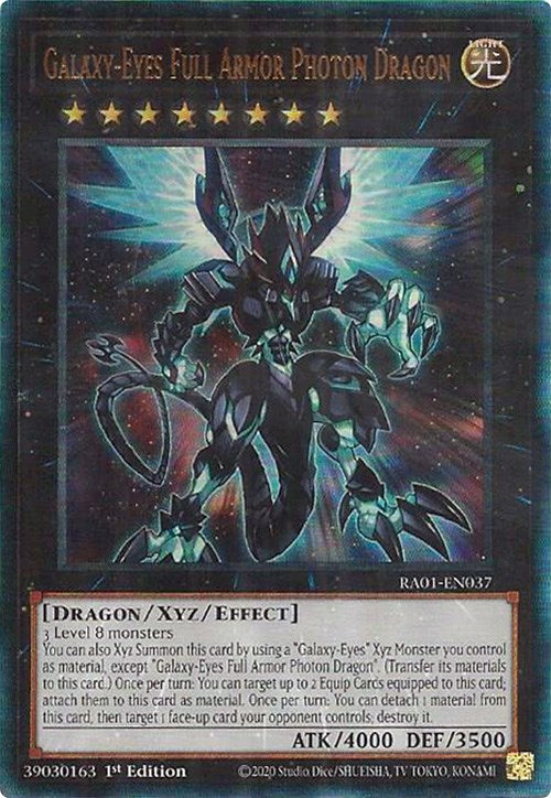 Galaxy-Eyes Full Armor Photon Dragon [RA01-EN037] Prismatic Ultimate Rare | Enigma On Main