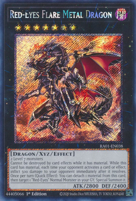 Red-Eyes Flare Metal Dragon [RA01-EN038] Platinum Secret Rare | Enigma On Main