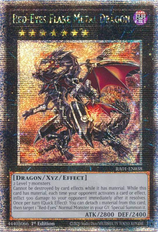 Red-Eyes Flare Metal Dragon [RA01-EN038] Quarter Century Secret Rare | Enigma On Main