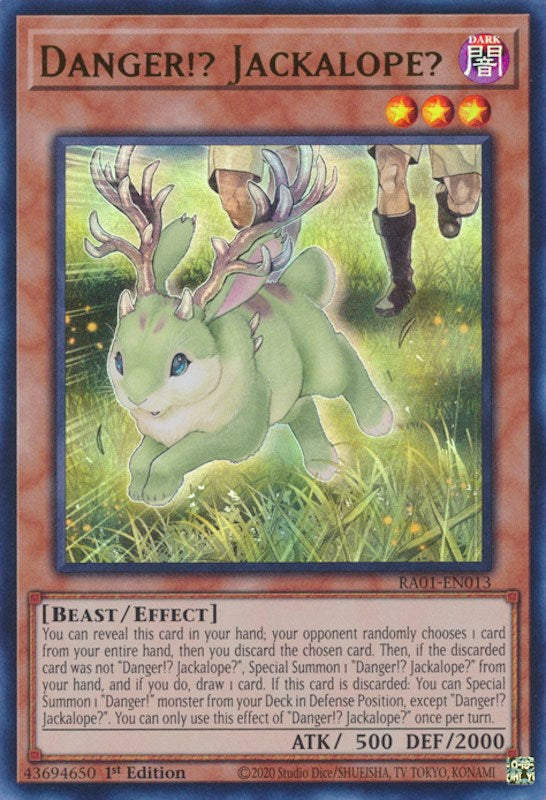 Danger!? Jackalope? [RA01-EN013] Ultra Rare | Enigma On Main