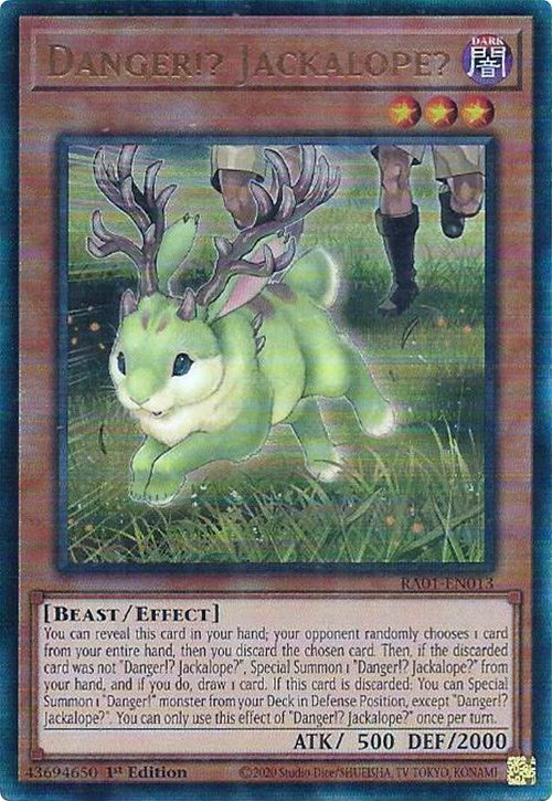 Danger!? Jackalope? [RA01-EN013] Prismatic Ultimate Rare | Enigma On Main