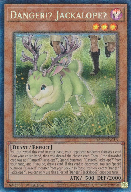 Danger!? Jackalope? [RA01-EN013] Prismatic Collector's Rare | Enigma On Main