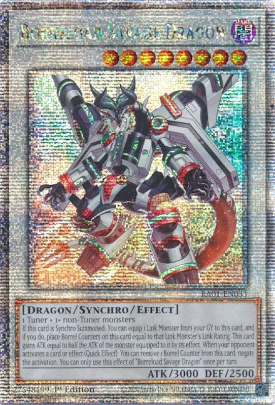 Borreload Savage Dragon [RA01-EN033] Quarter Century Secret Rare | Enigma On Main