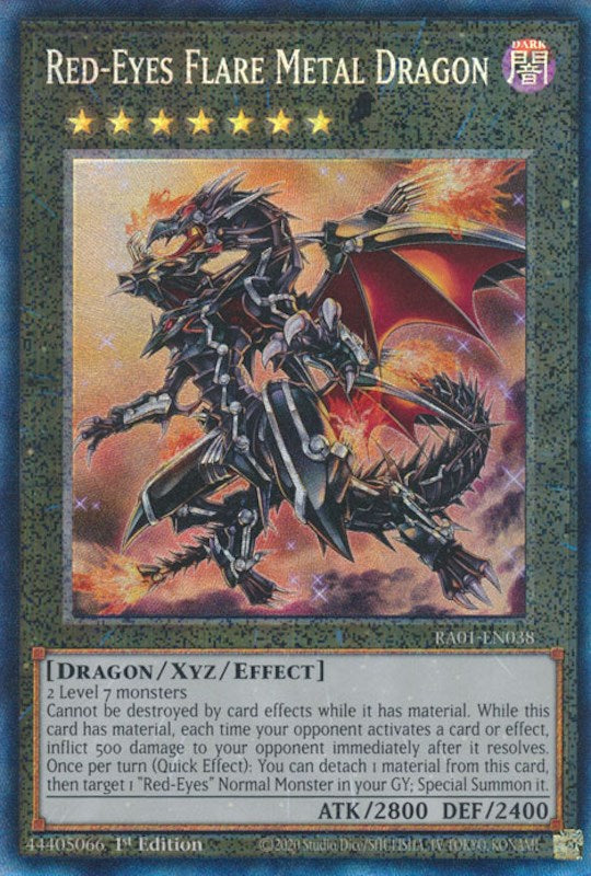 Red-Eyes Flare Metal Dragon [RA01-EN038] Prismatic Collector's Rare | Enigma On Main