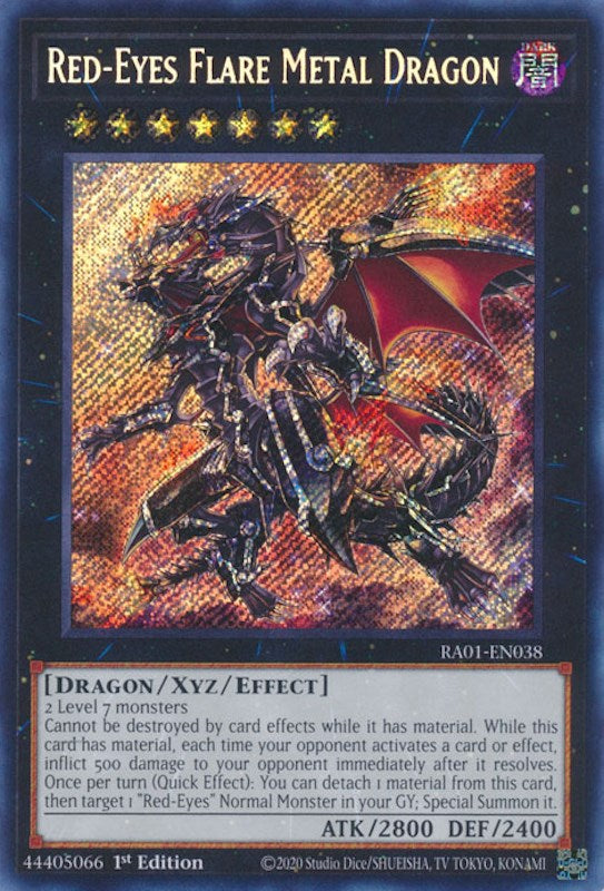 Red-Eyes Flare Metal Dragon [RA01-EN038] Secret Rare | Enigma On Main