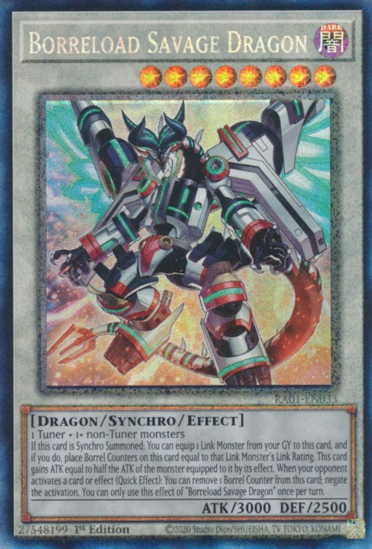 Borreload Savage Dragon [RA01-EN033] Prismatic Collector's Rare | Enigma On Main