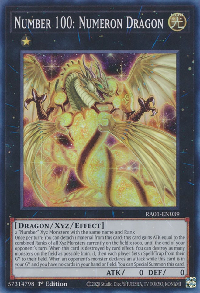 Number 100: Numeron Dragon [RA01-EN039] Super Rare | Enigma On Main