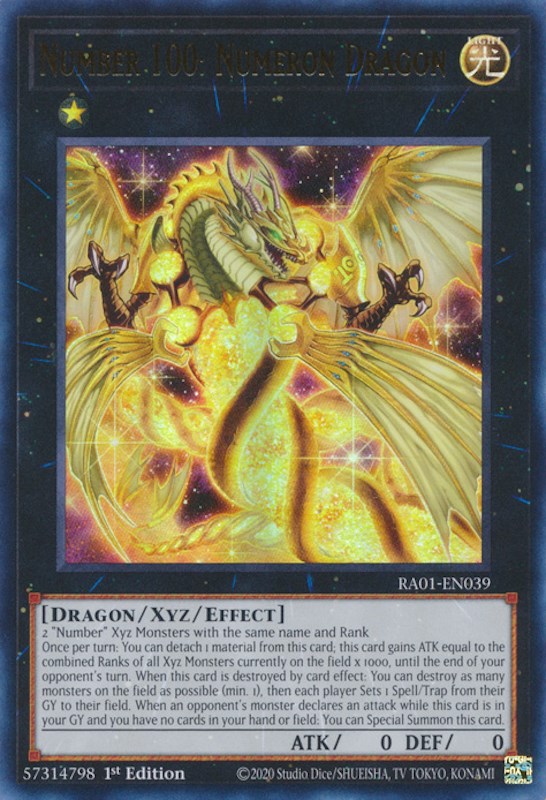 Number 100: Numeron Dragon [RA01-EN039] Ultra Rare | Enigma On Main