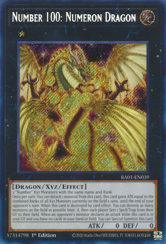 Number 100: Numeron Dragon [RA01-EN039] Secret Rare | Enigma On Main