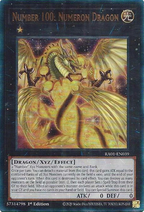 Number 100: Numeron Dragon [RA01-EN039] Prismatic Ultimate Rare | Enigma On Main