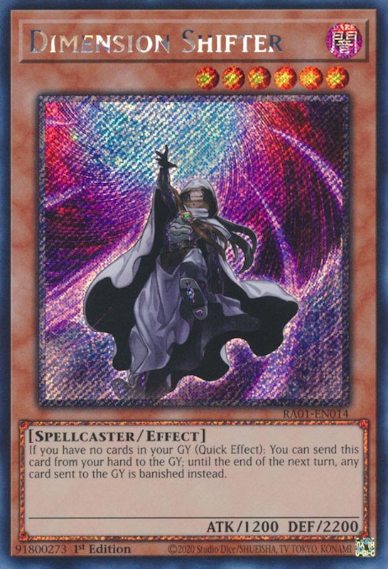 Dimension Shifter [RA01-EN014] Platinum Secret Rare | Enigma On Main